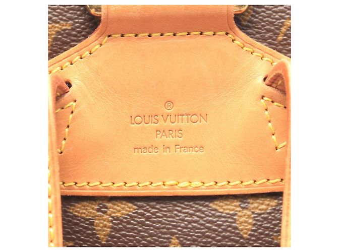 Zaino Louis Vuitton Montsouris MM Marrone Monogramma - vista 4