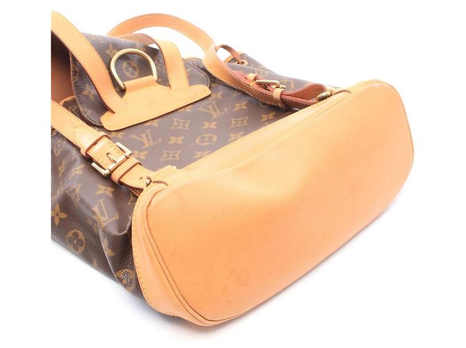 Zaino Louis Vuitton Montsouris MM Marrone Monogramma - vista 7