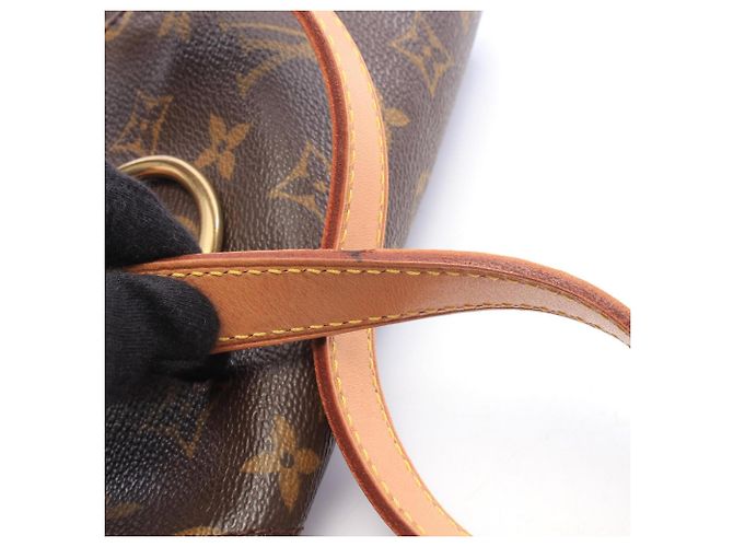 Zaino Louis Vuitton Montsouris MM Marrone Monogramma - vista 9
