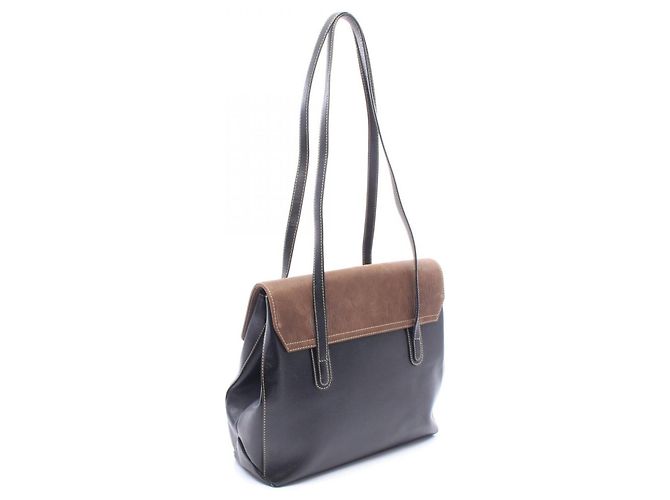 Loewe Schultertasche aus Leder Braun Schwarz - Ansicht 2