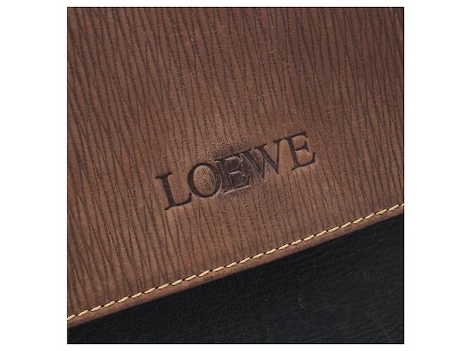 Loewe Schultertasche aus Leder Braun Schwarz - Ansicht 6