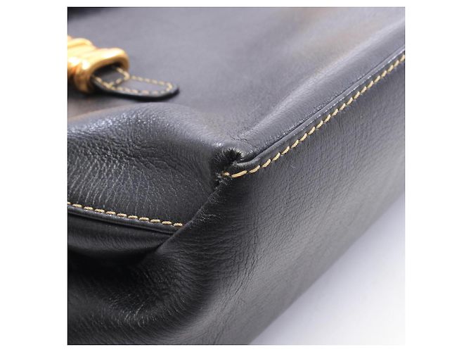 Loewe Schultertasche aus Leder Braun Schwarz - Ansicht 7