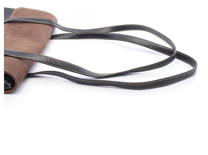Loewe Schultertasche aus Leder Braun Schwarz - Ansicht 8