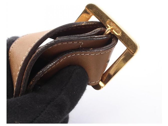 Borsa a tracolla con coulisse Loewe Anagram Marrone Arancione - vista 11