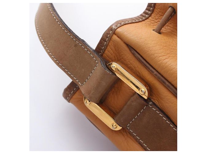 Borsa a tracolla con coulisse Loewe Anagram Marrone Arancione - vista 12