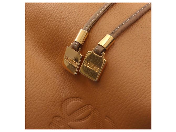 Borsa a tracolla con coulisse Loewe Anagram Marrone Arancione - vista 13