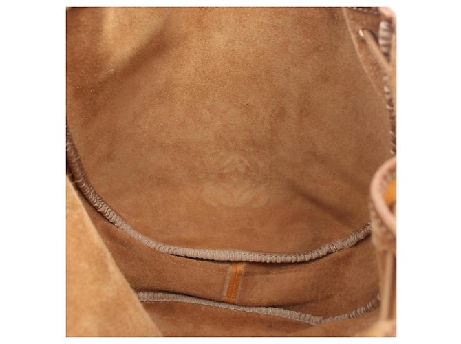 Borsa a tracolla con coulisse Loewe Anagram Marrone Arancione - vista 19