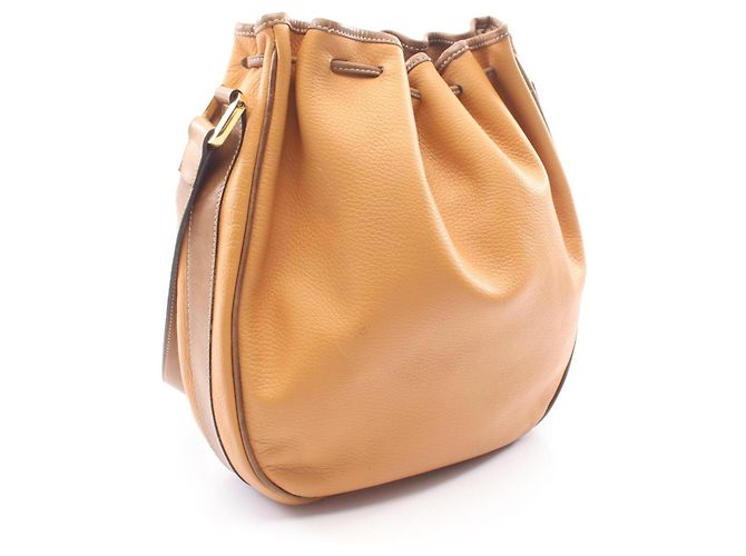 Borsa a tracolla con coulisse Loewe Anagram Marrone Arancione - vista 2