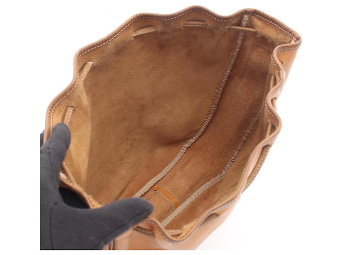 Borsa a tracolla con coulisse Loewe Anagram Marrone Arancione - vista 3