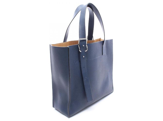 Borsa Tote Loewe Buckle Horizontal Anagram Blu navy - vista 2