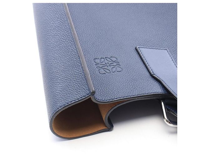 Borsa Tote Loewe Buckle Horizontal Anagram Blu navy - vista 5