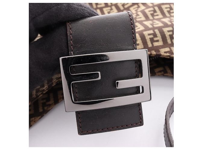 Borsa a tracolla Fendi Zucchino Marrone Beige - vista 10