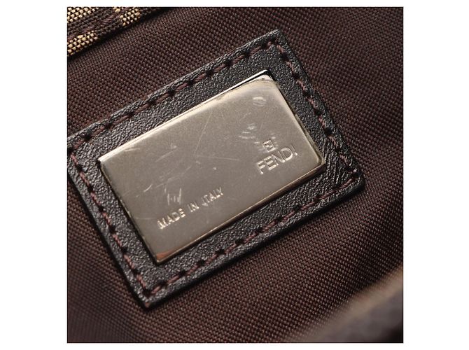 Borsa a tracolla Fendi Zucchino Marrone Beige - vista 4