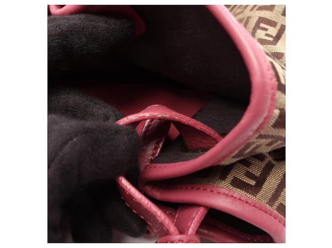 Borsa a tracolla Fendi Zucchino Rosa Beige - vista 10