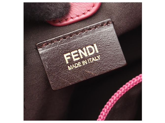 Borsa a tracolla Fendi Zucchino Rosa Beige - vista 4