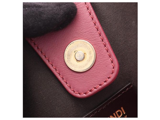 Borsa a tracolla Fendi Zucchino Rosa Beige - vista 5