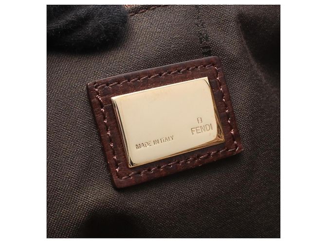 Fendi Zucchino Tote Bag Braun Beige - Ansicht 4