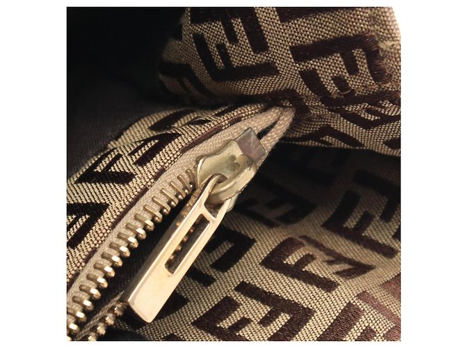 Fendi Zucchino Tote Bag Braun Beige - Ansicht 7
