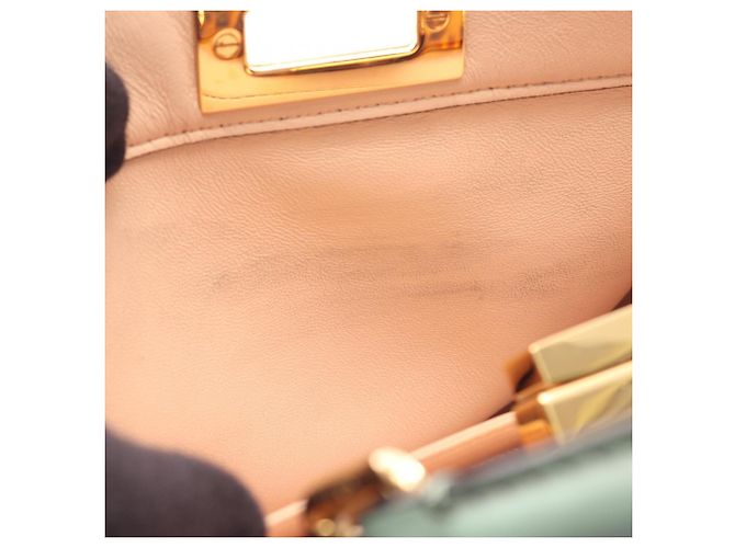 Borsa Fendi Peekaboo I.U. Small Selleria Verde - vista 11