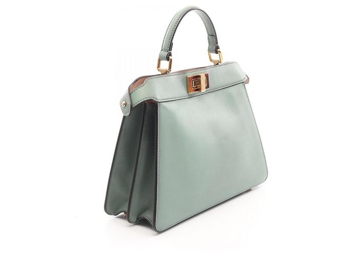 Borsa Fendi Peekaboo I.U. Small Selleria Verde - vista 2