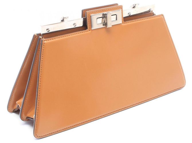 Bolsa de Ombro Fendi Peekaboo Cut Medium Marrom - vista 2