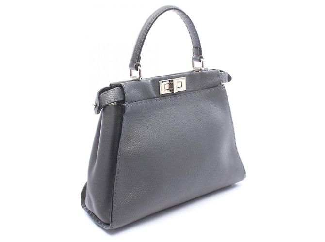 Borsa a mano 2-Way Fendi Peekaboo Regular Selleria Marrone - vista 2
