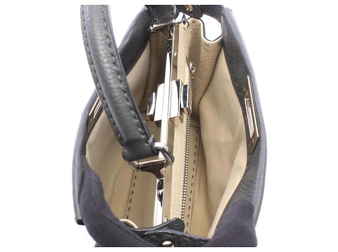 Borsa a mano 2-Way Fendi Peekaboo Regular Selleria Marrone - vista 3
