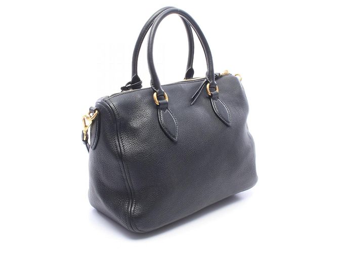Borsa 2-Way in pelle nera Prada Nero - vista 2