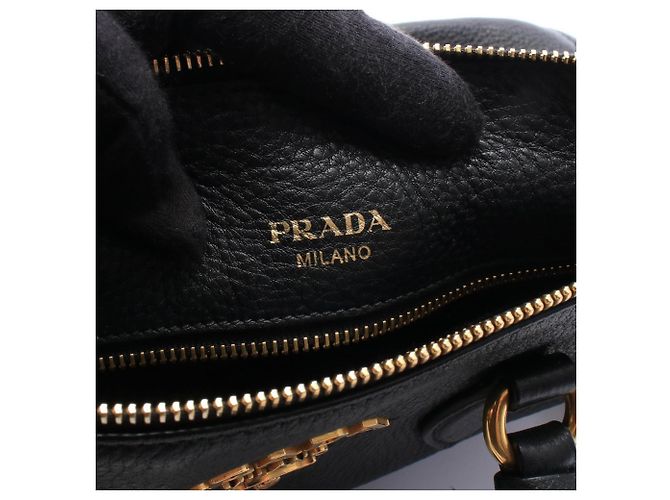 Borsa 2-Way in pelle nera Prada Nero - vista 4