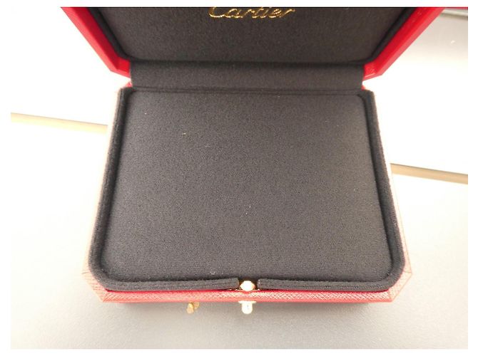Caixa de joias Cartier em couro vermelha e dourada Vermelho Dourado - vista 2