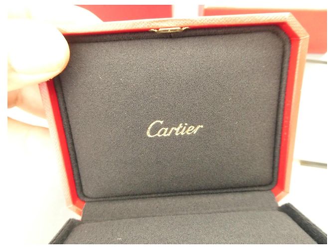 Caixa de joias Cartier em couro vermelha e dourada Vermelho Dourado - vista 3
