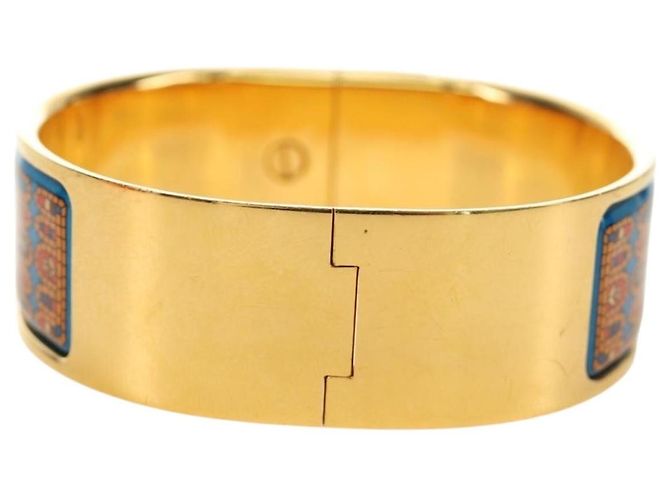 Hermès Bracciale Hermes Loquet in metallo e smalto stampato D'oro - vista 2