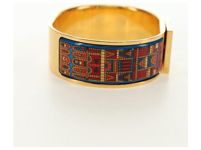 Hermès Bracciale Hermes Loquet in metallo e smalto stampato D'oro - vista 3
