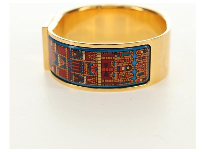 Hermès Bracciale Hermes Loquet in metallo e smalto stampato D'oro - vista 4