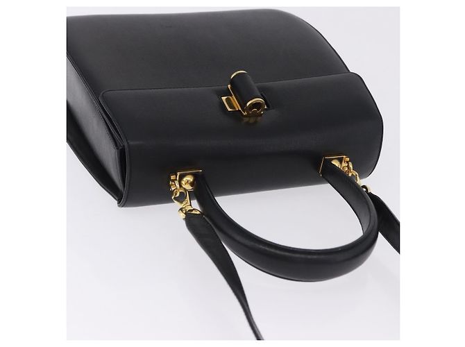 Salvatore Ferragamo Gancini Leather Small Nero - vista 7