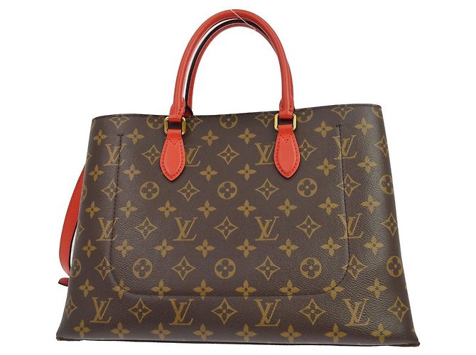 Louis Vuitton Flower Tote Monogram Canvas with Leather Marrone - vista 2
