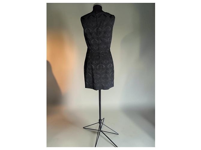 Dolce & Gabbana Etuikleid schwarzer Barock-Jacquard - Ansicht 3