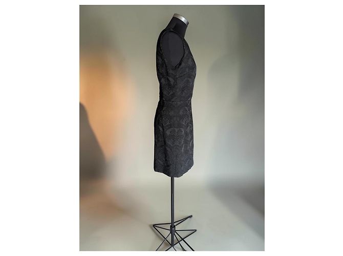 Dolce & Gabbana Etuikleid schwarzer Barock-Jacquard - Ansicht 4