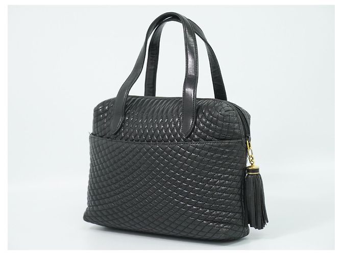 Bally Vintage gestepptes Leder Schwarz - Ansicht 2