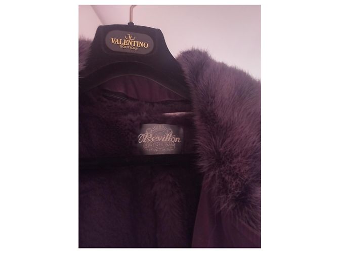 Revillon Cappotto lungo in lana e visone Bordò - vista 3