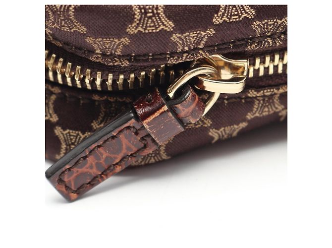 Céline Borsa a tracolla Celine Macadam Marrone Beige - vista 13