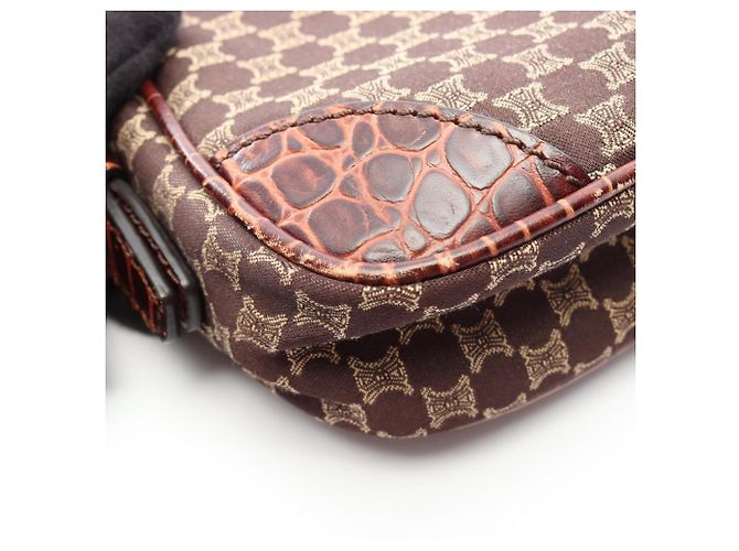 Céline Borsa a tracolla Celine Macadam Marrone Beige - vista 9