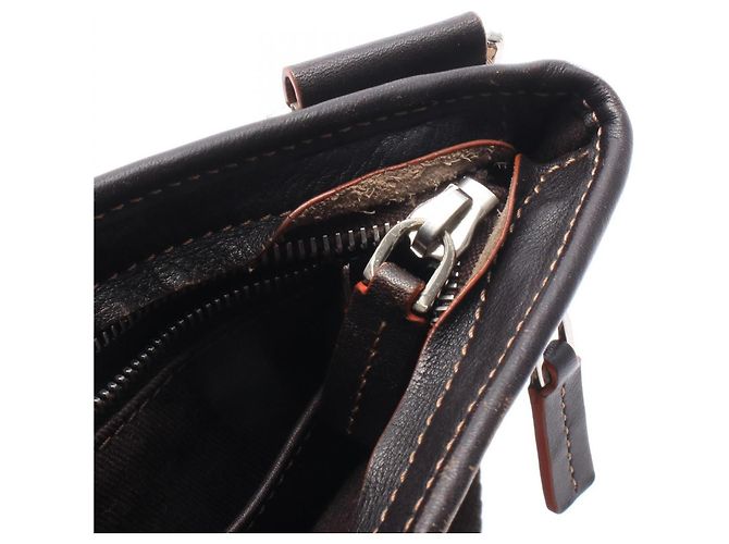 Céline Borsa a tracolla Celine Macadam Brown Marrone - vista 5