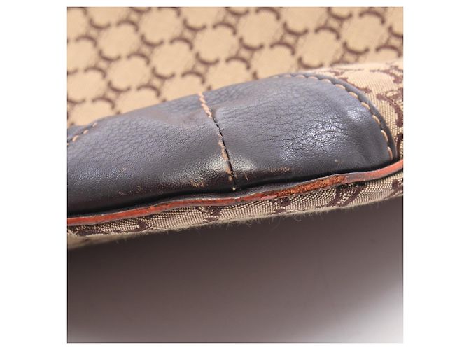 Céline Borsa a tracolla Celine Macadam Brown Marrone - vista 6