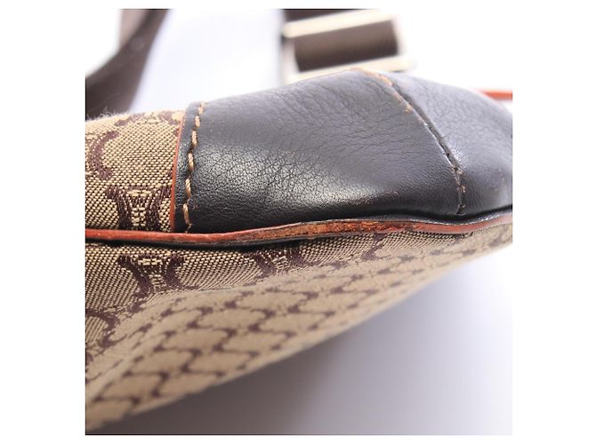 Céline Borsa a tracolla Celine Macadam Brown Marrone - vista 7