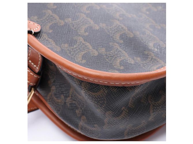 Céline Bolsa Celine CELINE Folco Medium Marrom Preto - vista 6