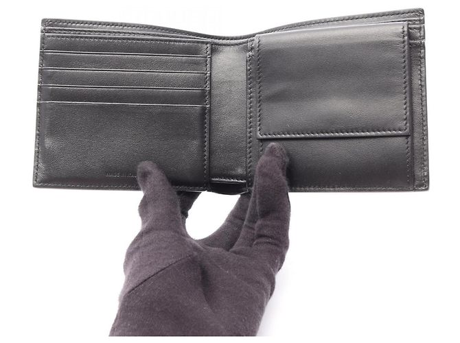 Céline Celine Men's Bi-Fold Leather Wallet Black - view 3