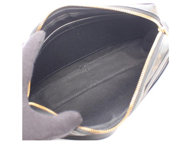 Céline Celine Triomphe Medium Messenger Bag Braun Schwarz Weiß - Ansicht 3
