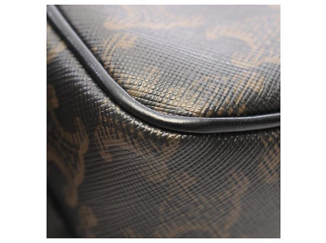Céline Celine Triomphe Medium Messenger Bag Braun Schwarz Weiß - Ansicht 5
