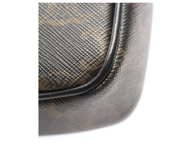 Céline Celine Triomphe Medium Messenger Bag Braun Schwarz Weiß - Ansicht 6